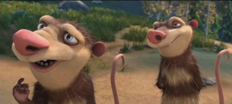 Create meme: crash and Eddie, the possum from ice age, Ice Age Crash and Eddie