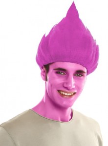 Создать мем: розовый парик тролля, тролль костюм, парик