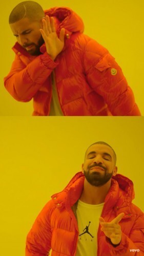 Create meme: Drake meme template, drake meme, Drake meme