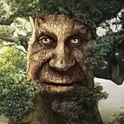 Создать мем: мудрый дуб с лицом, мистическое дерево, живое дерево