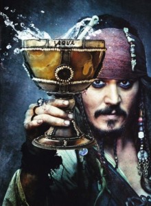 Create meme: here's johnny, captain Jack Sparrow, Prati karibskogo sea
