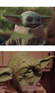Create meme: baby yoda star wars, baby Yoda