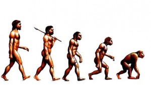 Create meme: human evolution, Neanderthal and modern man, human evolution Homo sapiens