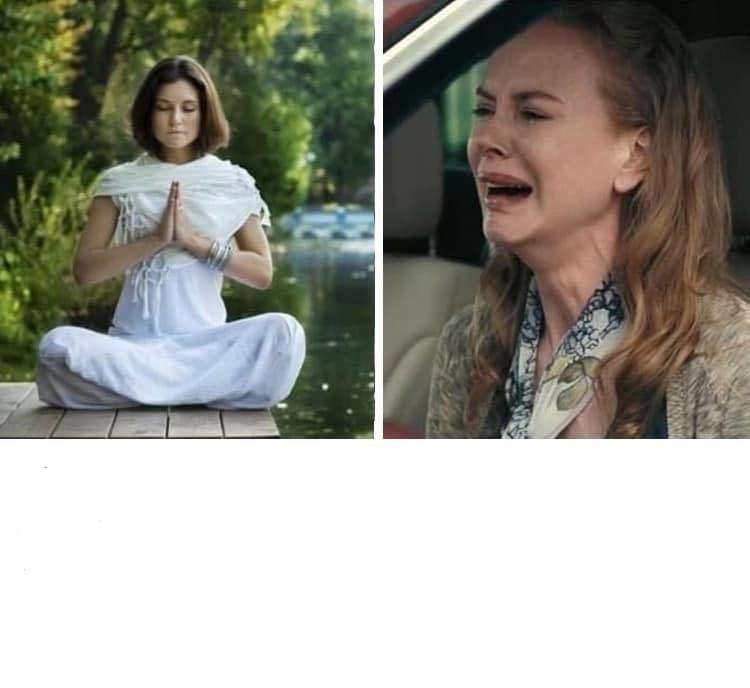 Создать мем: instagram reel, кадр из фильма, женщина медитация