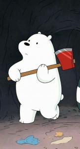 Создать мем: белый мы обычные медведи хэллоуин, we bare bears белый, вся правда о медведях мультсериал