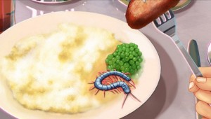 Создать мем: японская еда, аниме еда омурайсу, иллюстрация еда