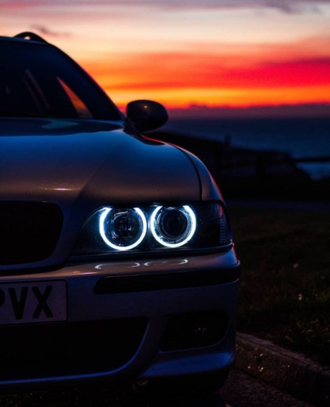 Create meme: angel eyes BMW, bmw eyes, BMW M5 E39 angel eyes