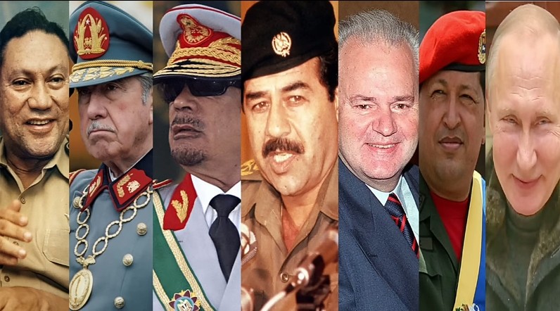 Create meme: Saddam Hussein on horseback, Muammar Gaddafi is Libya's eccentric dictator, Saddam Hussein and Muammar Gaddafi