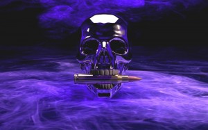 Create meme: skull, pictures of a skull with a bullet, purple skull