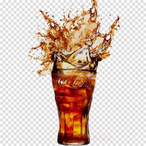 Create meme: cola in a glass, carbonated drinks in a glass, soda on a white background