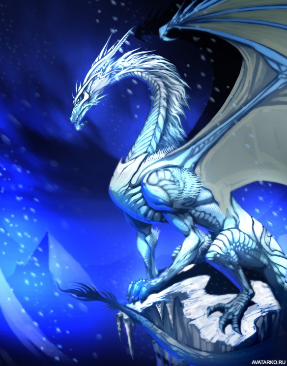 realistic ice dragon