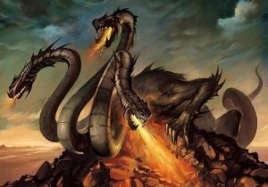 Create meme: fire-breathing, dragons, snake