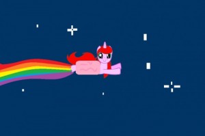 Create meme: rainbow dash, nyan cat, Nyan cat is not the same