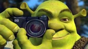 Create meme: Shrek meme template, Shrek the camera original, Shrek