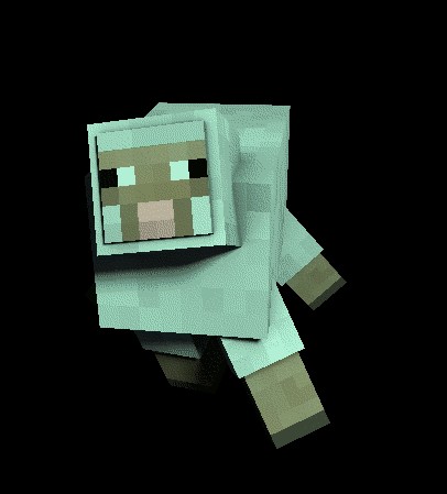 Create meme: minecraft re, the face of a lamb from minecraft, blue sheep skin in minecraft