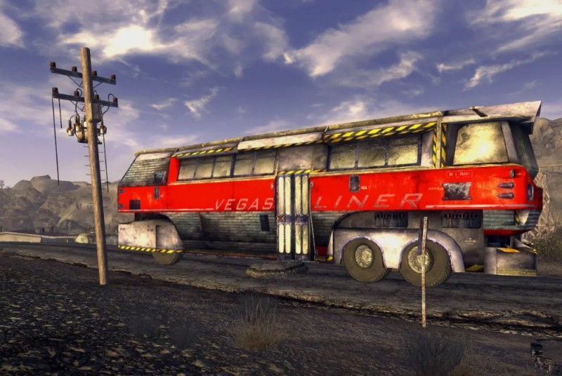 Create meme: fallout New vegas buses, new vegas fallout, bus car