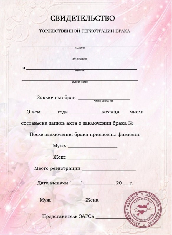 Create meme: marriage certificate, example of a marriage certificate, marriage certificate template