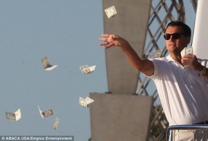 Create meme: DiCaprio throws money, scatters money, throws money
