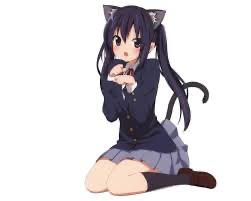 Create meme: Azusa Nakano Neko, Azusa Nakano, anime 