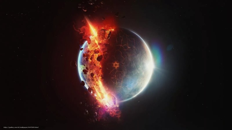 Create meme: the earth is on fire, the explosion of planet earth, earth explosion