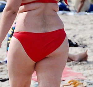 Create meme: candid ass beach butt voyeur - bikini booty, man on the beach, nasty obese women on beach