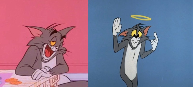 Create meme: Tom and Jerry funny, Tom and Jerry with a cigarette, Tom and Jerry 