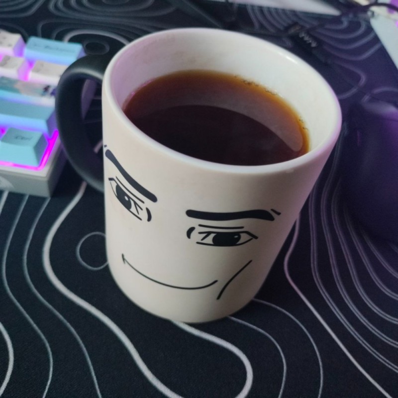 Create meme: coffee mug, Cup , mug with a face