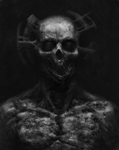 Create meme: skull art, dark art, skull