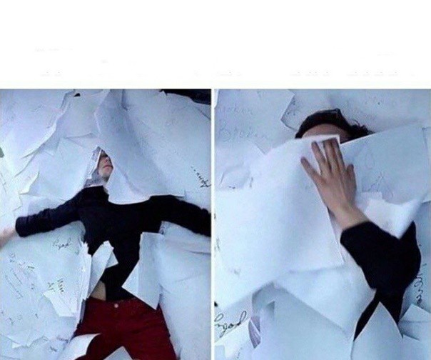 Create meme: falling sheets of paper, people , girl 