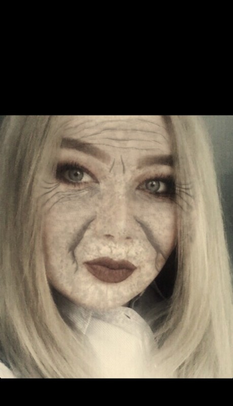 Create meme: girl , Alexandra Lukyanova with her grandmother, the mask of aging