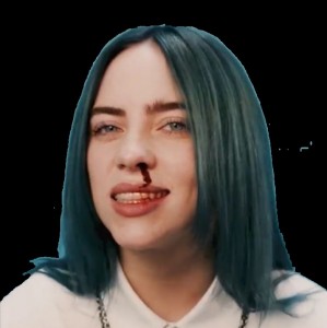 Создать мем: billie eilish, билли айлиш кровь из носа, билли айлиш бэд гай