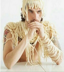 Create meme: people with noodles on the ears photo, to deceive, meme noodles on the ears