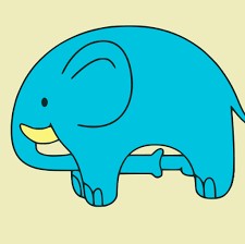 Create meme: The blue elephant, blue elephant, elephant for children