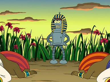 Create meme: Futurama Bender Pharaoh, Bender the Pharaoh, Futurama Pharaoh