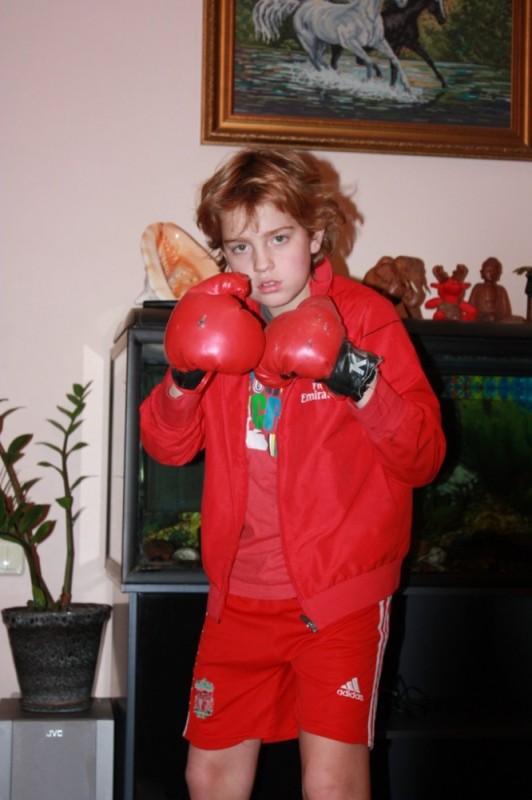 Create meme: Boxing gloves, boy , people 