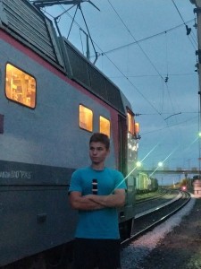 Create meme: train, guy, people