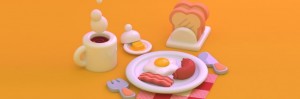 Create meme: breakfast, food, Breakfast set