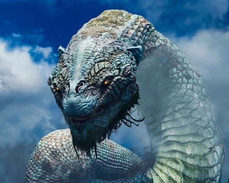 Create meme: jormungand the world serpent, god of war , The world serpent god of war