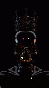 Create meme: skull crown wallpaper iphone, Golden skull, skull black