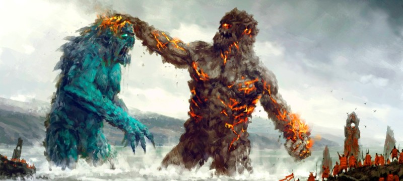 Create meme: battle of the titans meme, Kronos Wrath of the Titans, fantastic monsters