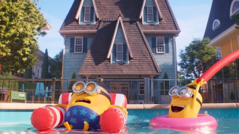 Create meme: pool noodle, Minions vs Lawn cartoon 2016, Minions Gruvitation Otto