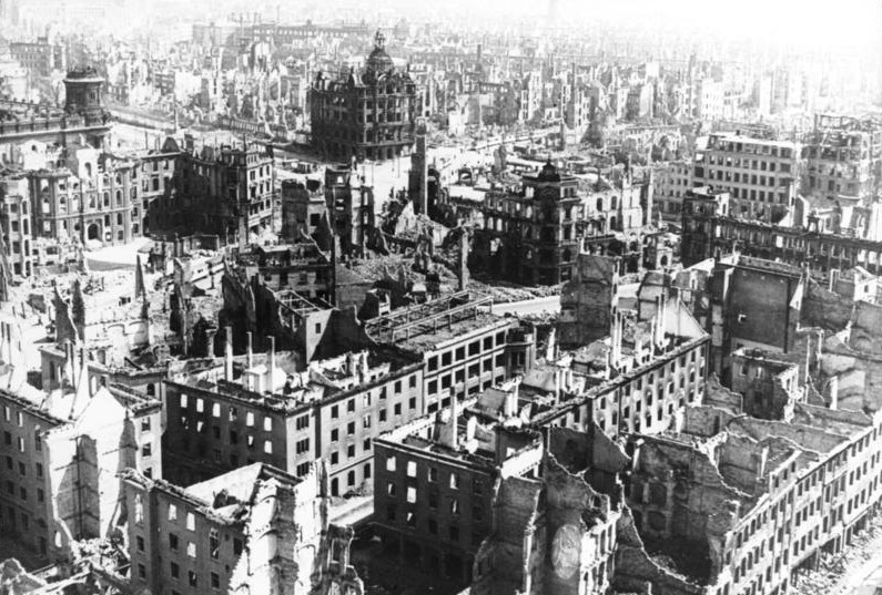 Create meme: the bombing of Dresden 1945, bombing of dresden, Dresden after the bombing