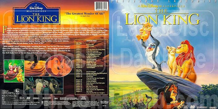 Создать мем: disney s the lion king, король лев 1994, lion king 1994 dvd cover