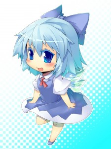 Создать мем: сырно чиби, utsuho cirno chibi, cirno touhou