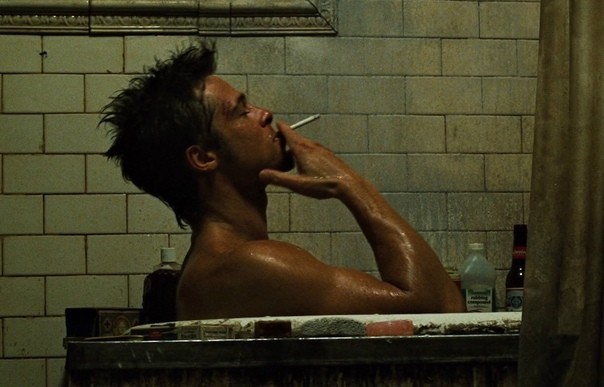 Create meme: Tyler durden, Tyler Durden in the bathroom, Tyler durden fight club