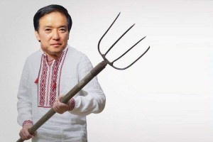 Create meme: Lyashko with a pitchfork, Oleg Lyashko with a pitchfork