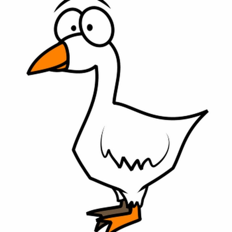 Create meme: cartoon goose, geese drawing for children, goose children's drawing