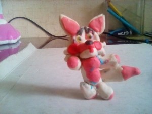 Create meme: the animatronics from clay, pictures fantail foxy from clay, fnaf the mangle of polymer clay