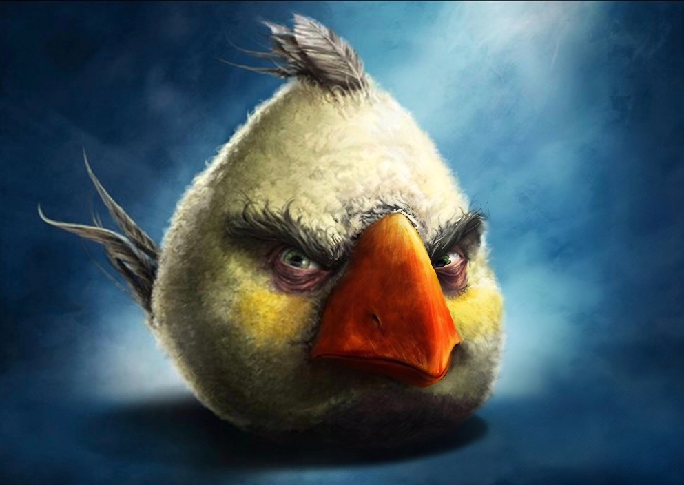 Create meme: The bird from the Angri Birds, sam spratt realistic angry birds, realistic angry birds