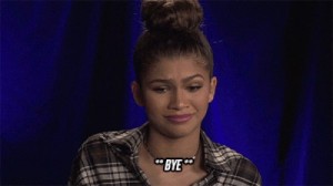 Создать мем: zendaya, bye gif, zendaya coleman